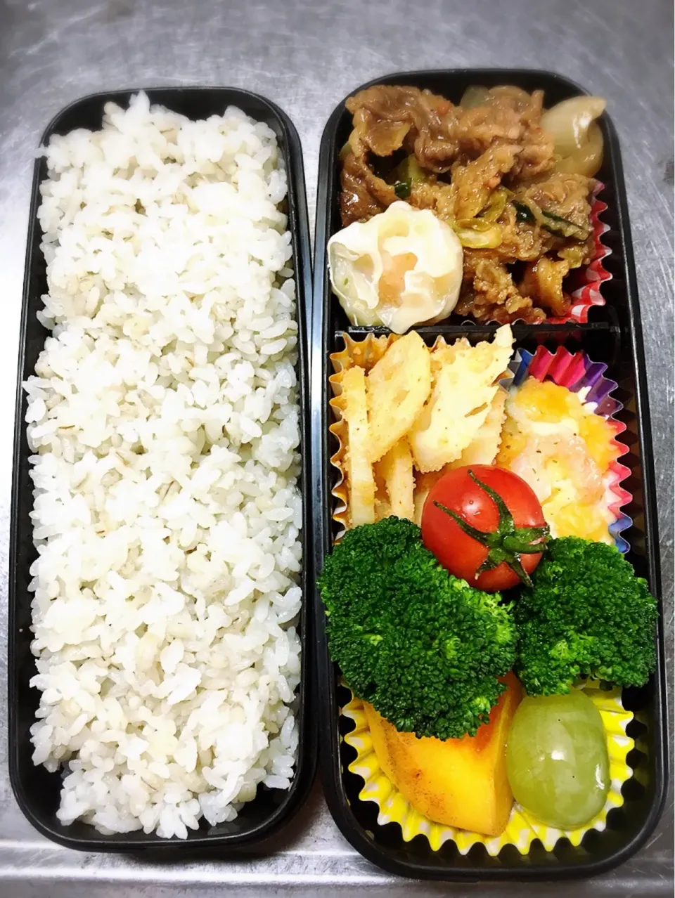 焼肉弁当 #高校生男子弁当  #息子弁当|友美さん