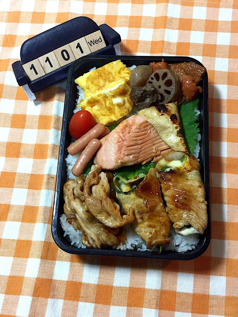 Snapdishの料理写真:11月1日の高3男子のお弁当♪|ごっちさん