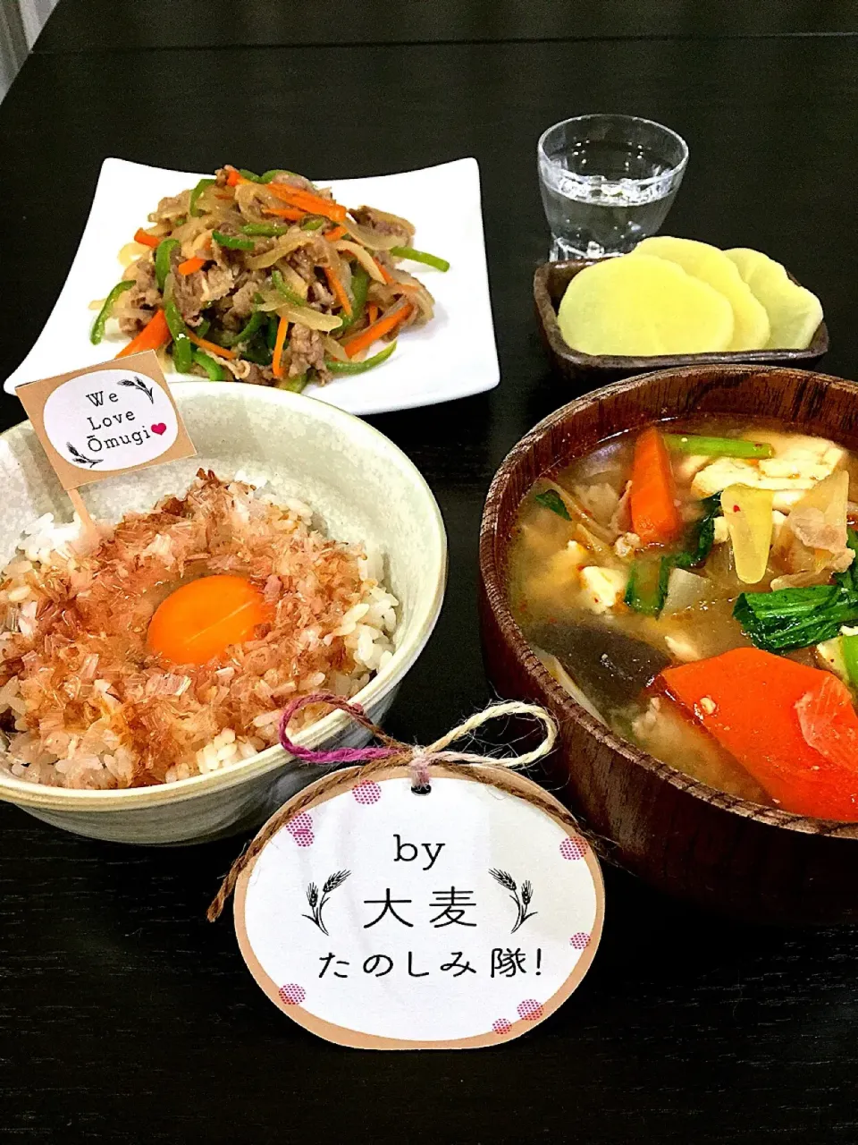 ⭐️もち麦ごはんで卵かけご飯
⭐️豚汁
⭐️生マロニーのチャプチェ
⭐️たくあん|よっちぃさん