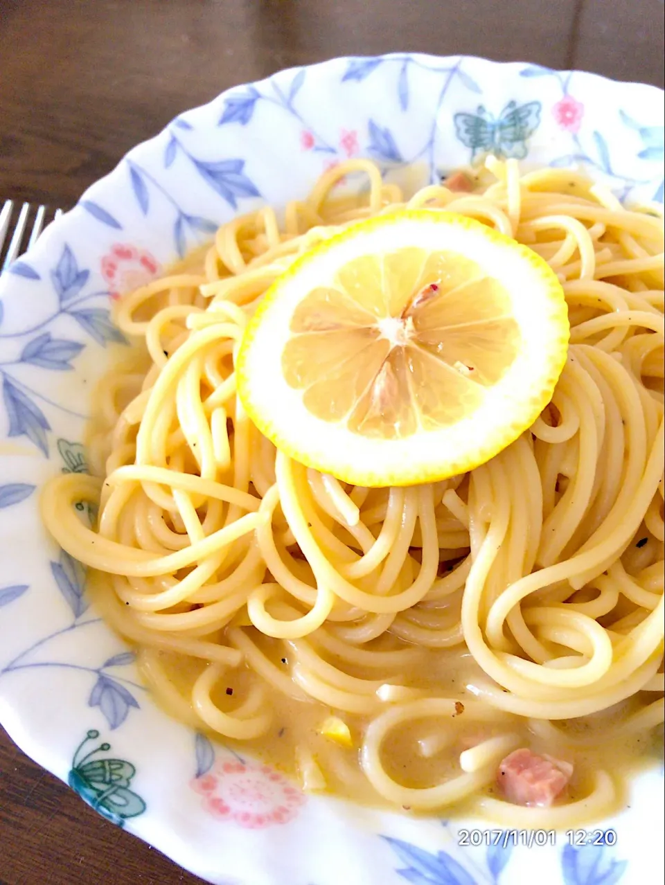 レモンカルボナーラ🍋  #パスタ|翡翠さん