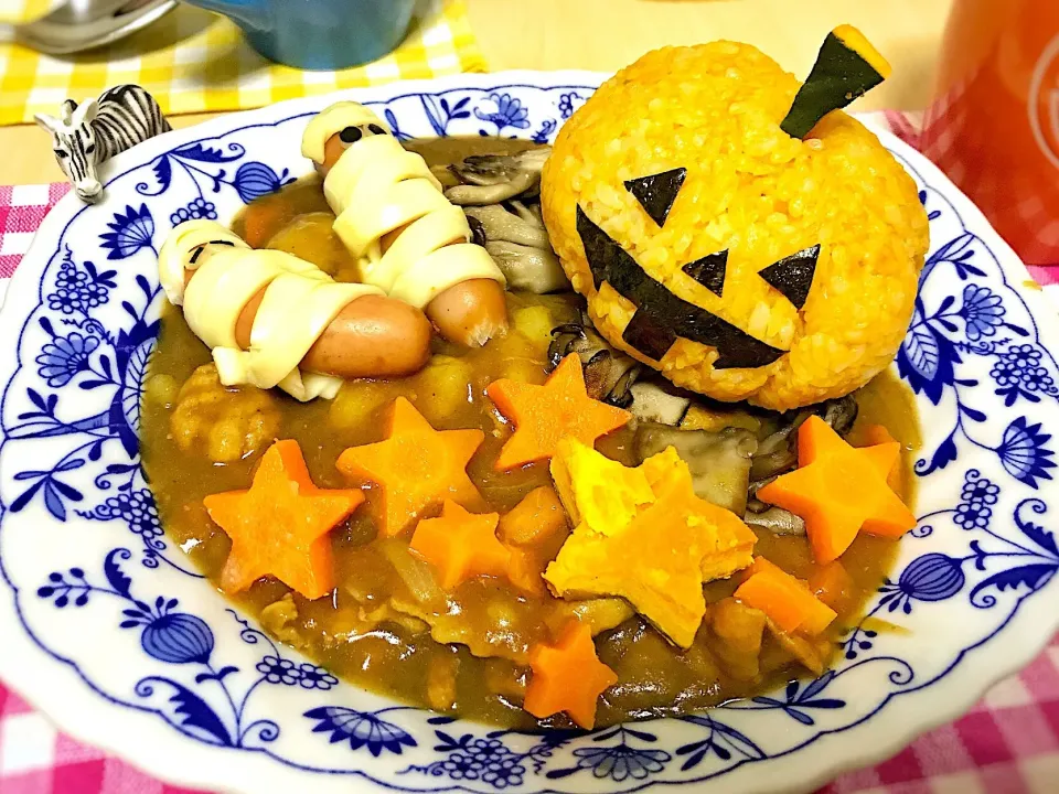 パンプキンライスのポークカレー🍛🎃|ペンクックさん