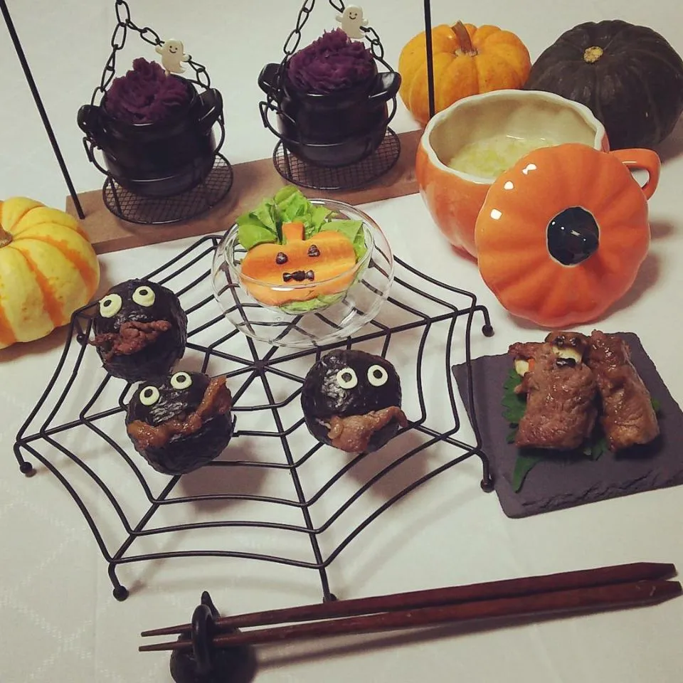 ハロウィンにパッカンおにぎり♡♡ 
#パッカンおにぎり|シュワシュワキッチンさん