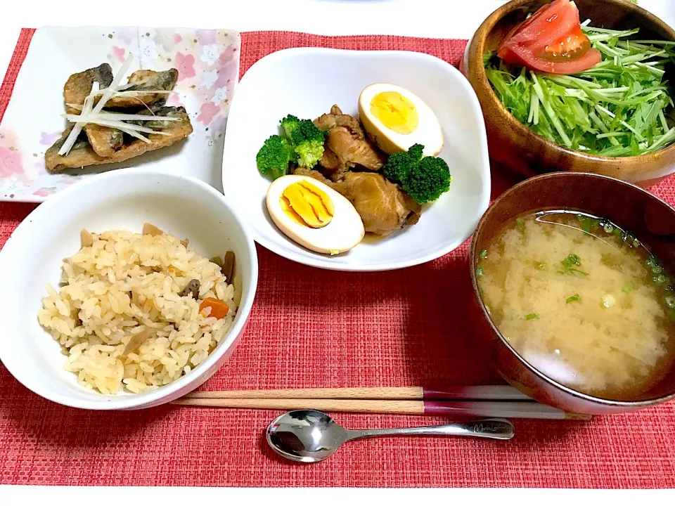 Snapdishの料理写真:さんま竜田揚げ&手羽元さっぱり煮|RNさん