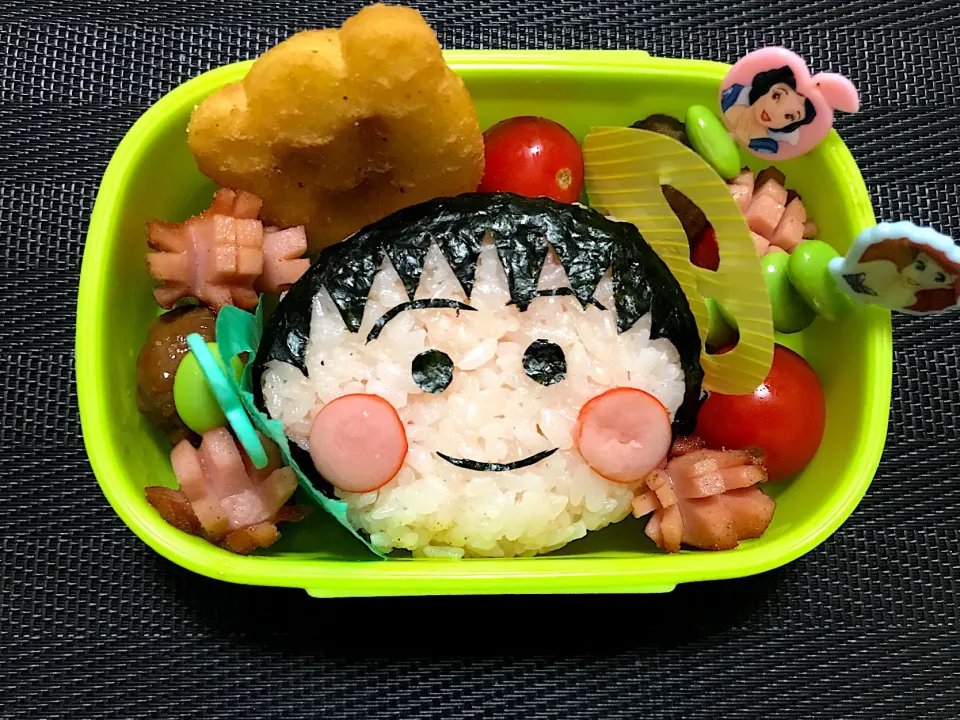 娘リクエストちびまる子ちゃん弁当。|美里さん