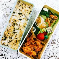 Snapdishの料理写真:#お弁当はじめました#お弁当  #パパ弁当  #パパ弁  #旦那弁当  #手作り弁当 #愛妻弁当  #今日のお弁当  #お昼ごはん #ランチ|Isn Riannさん