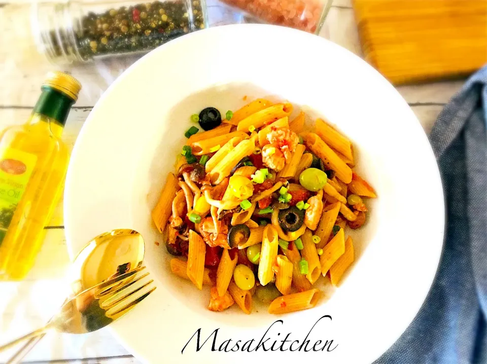 ginkgo,mushrooms&salmon penne|Masakiさん