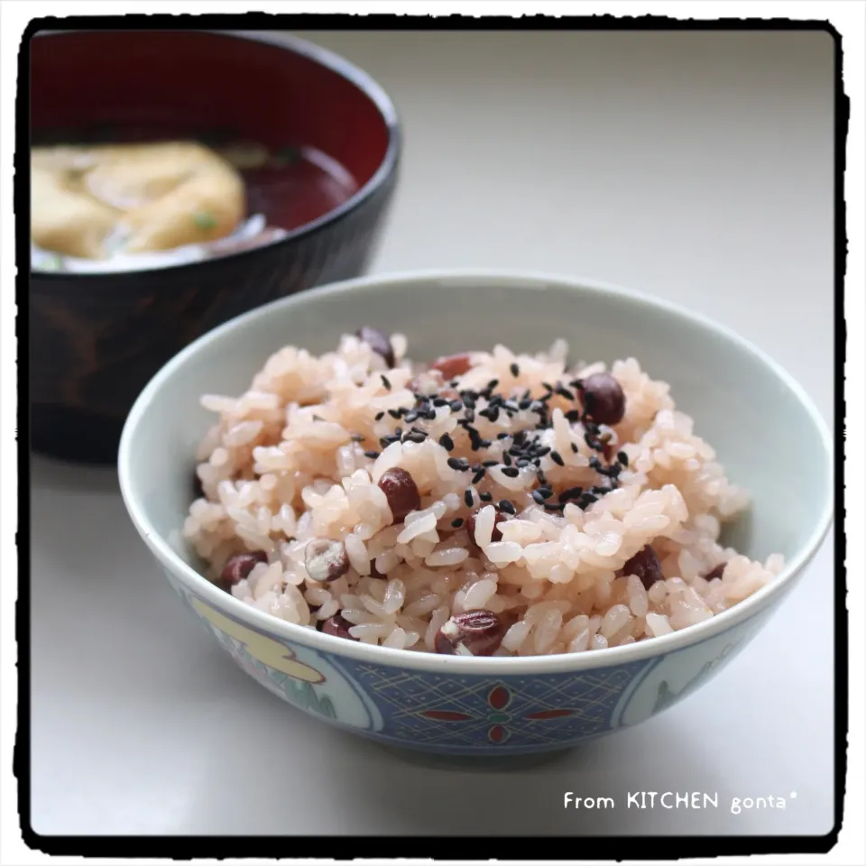 Snapdishの料理写真:豆から炊いた赤飯✨|gonta*さん