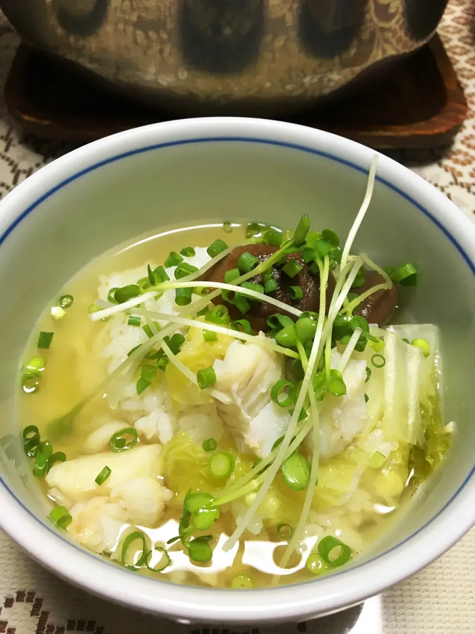 鱈と昆布のダシで汁掛けご飯|ヨシヨシさん