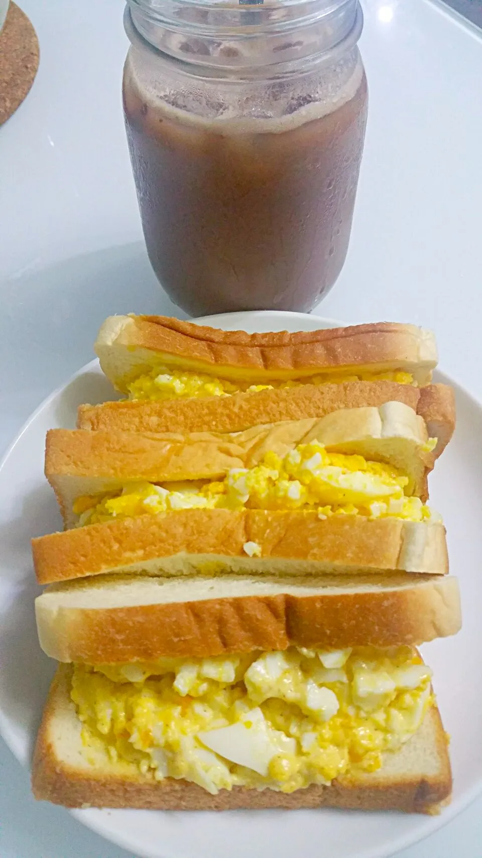 Simple dinner 😍 egg mayo sandwiches + iced milo|🌷lynnlicious🌷さん