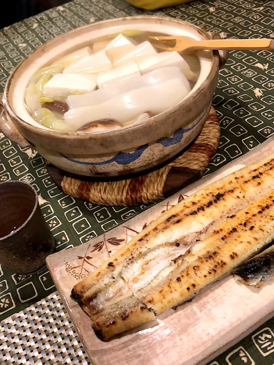 鰻の白焼きと湯豆腐|amiさん