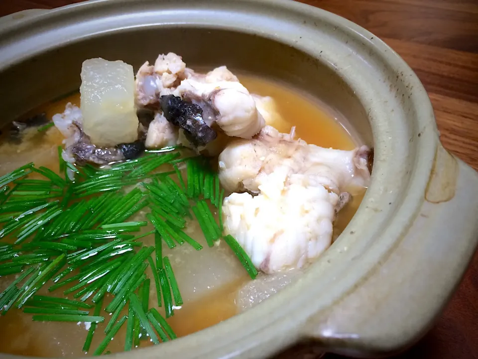 あんこう・とうがん・めねぎで味噌小鍋🌿|ぱぴこ家さん