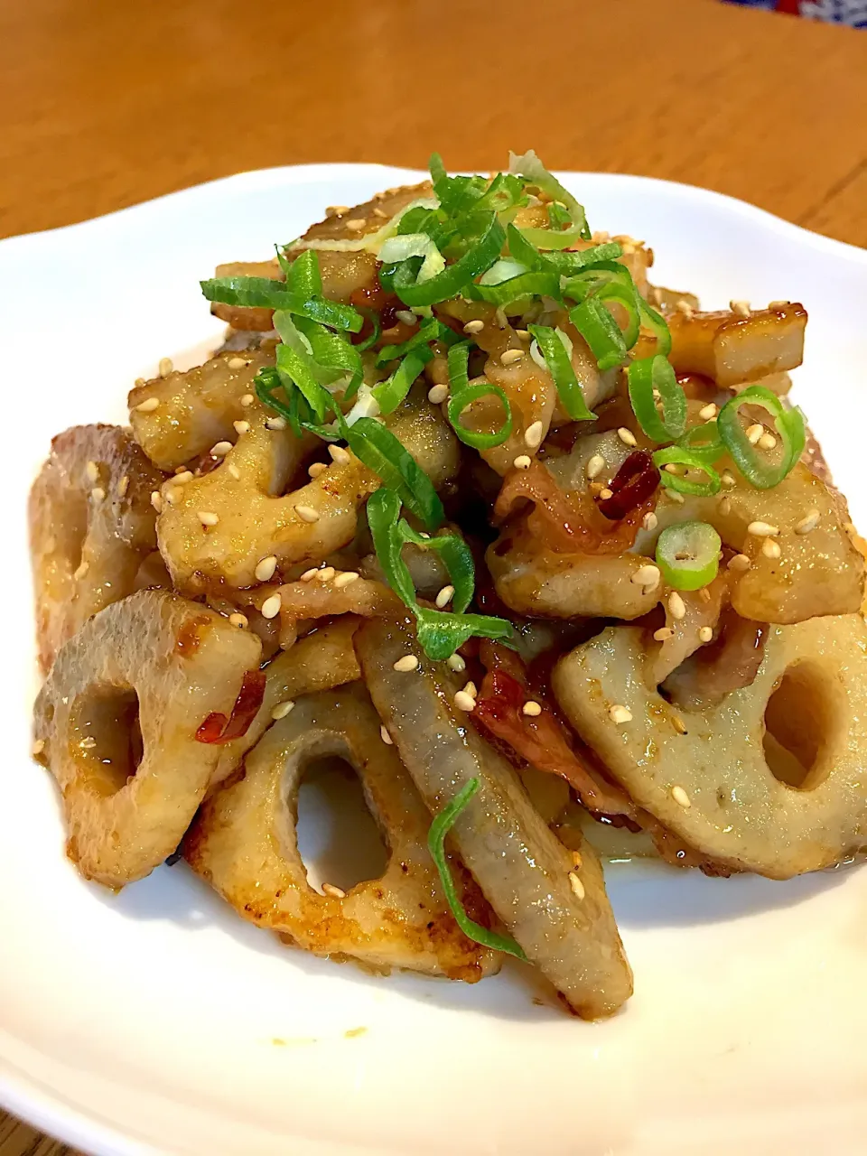 蓮根のピリ辛照り焼き|まつださんさん