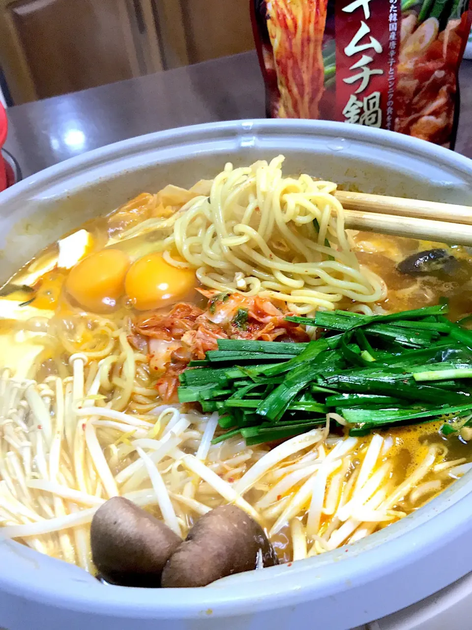 〆まで美味しい鍋つゆでラーメン|ふくぷくさん