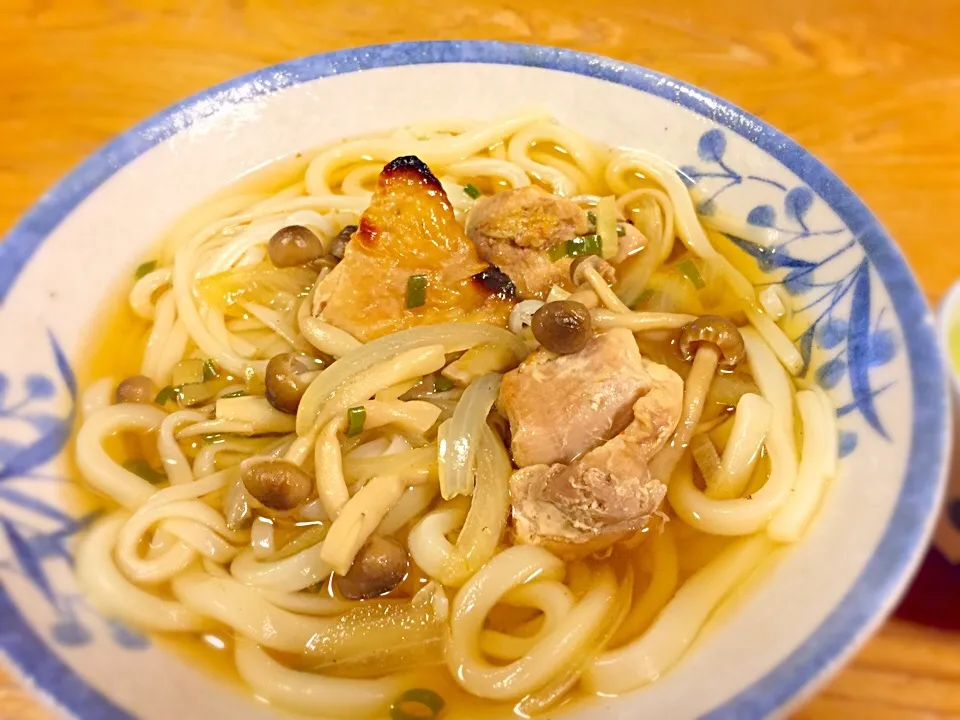 鶏肉をグリルしてうどんに入れました。生姜たっぷり^_^|pepiさん