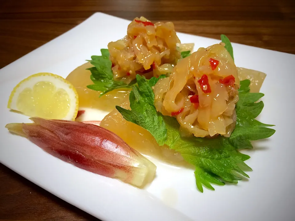 コリコリくらげ・トロトロとうがん・シャキシャキみょうが🍶|ぱぴこ家さん