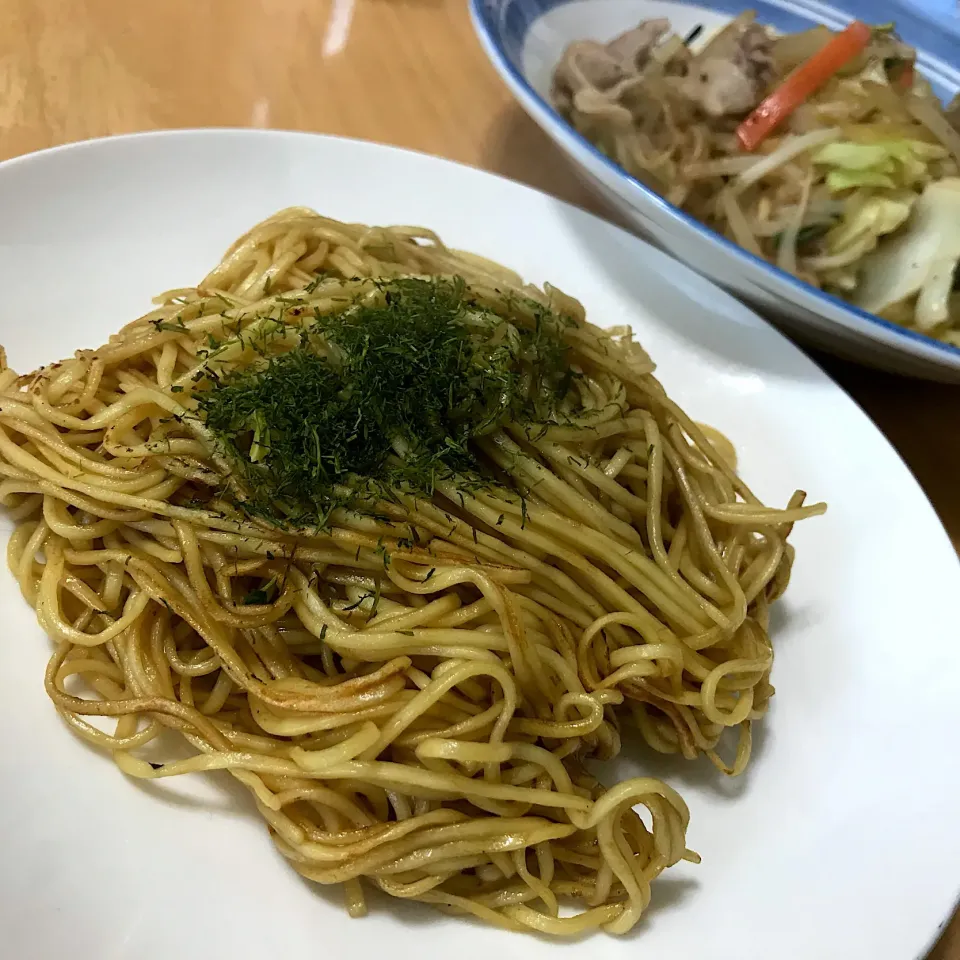 ソース焼きそば 野菜別盛り
#焼きそば #野菜炒め|たまこっこさん