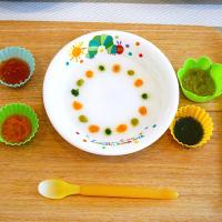 離乳食プレート#ハーフバースデー