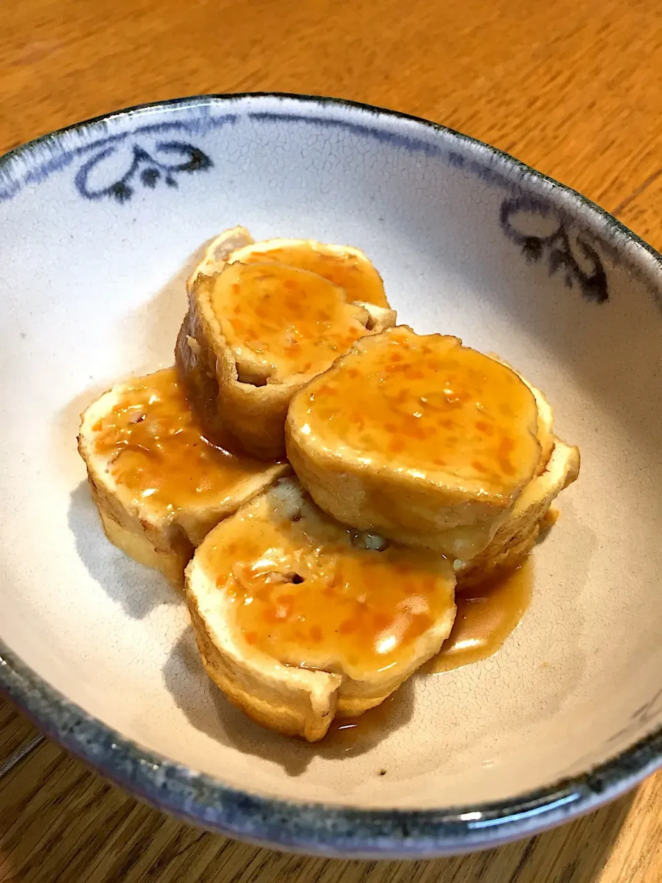 鶏ミンチの油揚げ巻き|まつださんさん