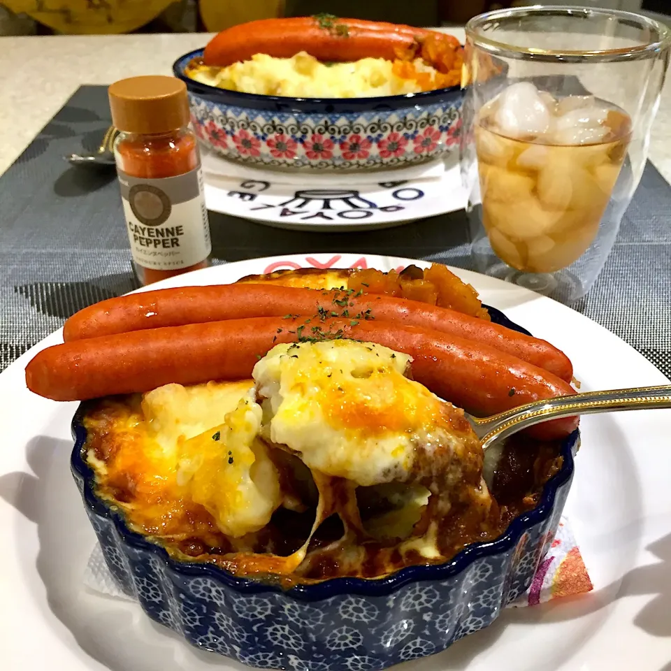 とろ〜りモッツァレラ！ソーセージ焼きカレー🍛|Mayumiさん