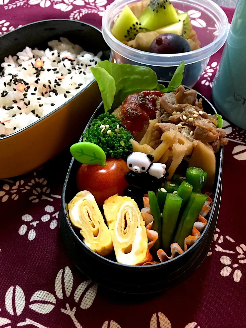 豚肉とレンコンの甘辛炒め弁当|Sakikoさん