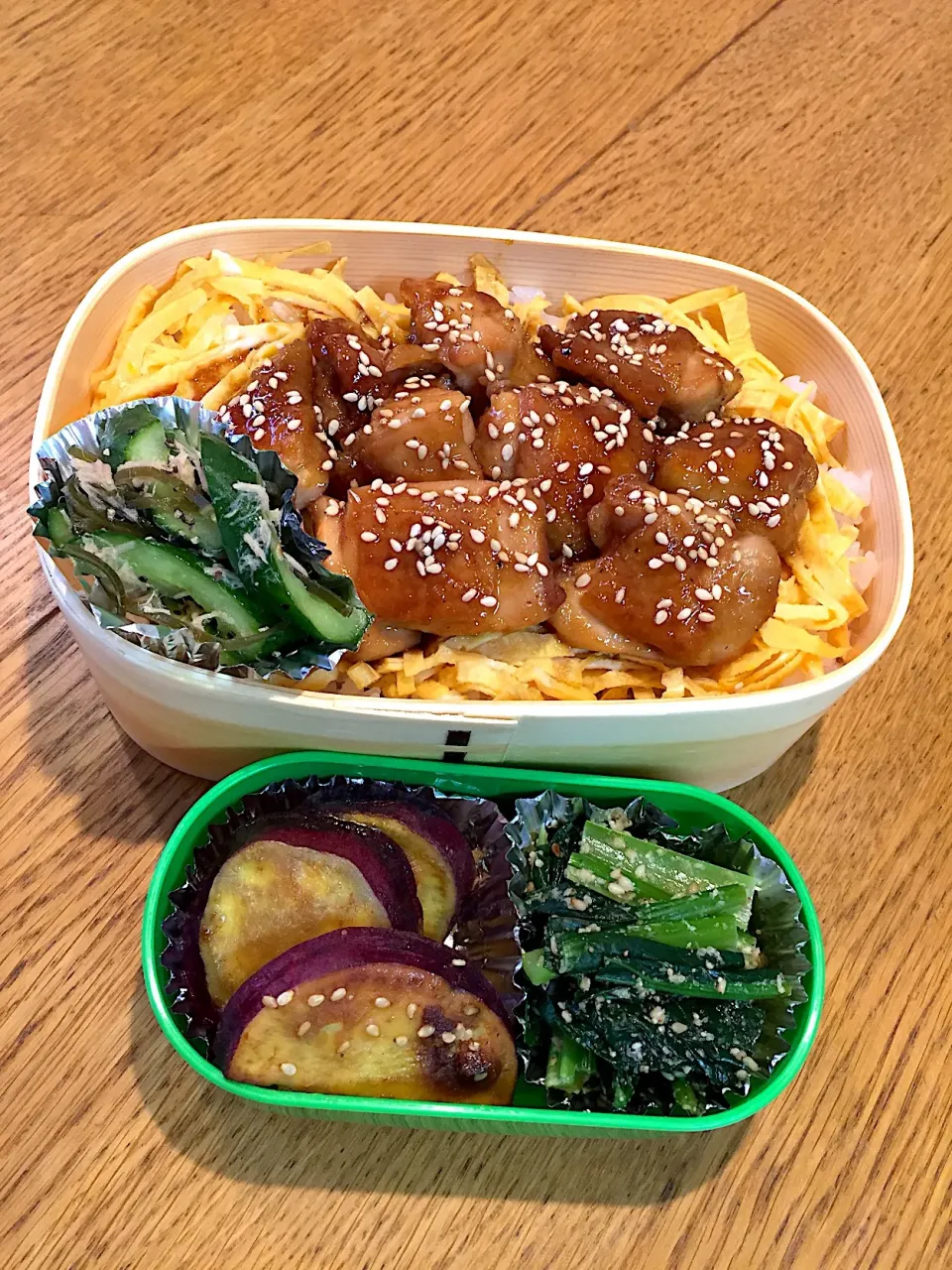 高校生息子のお弁当  照り焼きチキン丼|まつださんさん