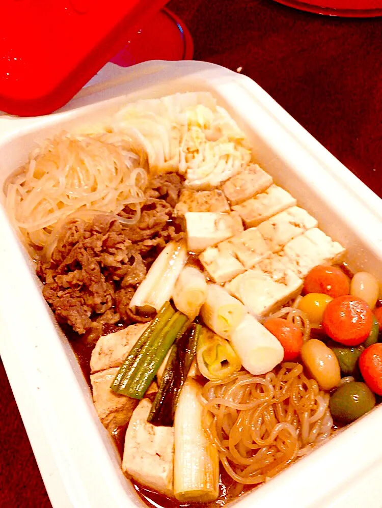 生マロニーとしらたきをすき焼きで食べ比べ #生マロニー  #モニター当選ありがとう|m’chinさん