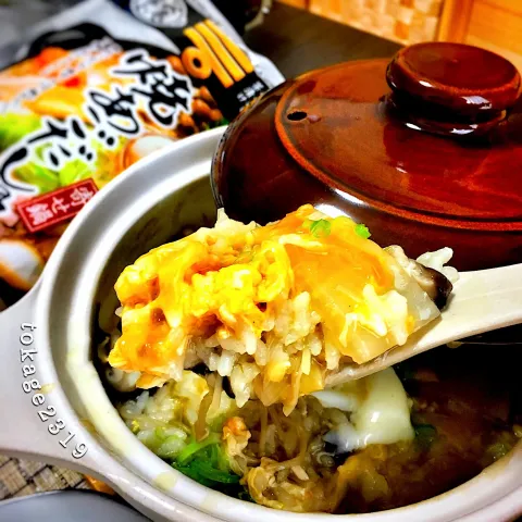 「〆まで美味しい 焼あごだし鍋つゆ」を使ってみたSnapdishの料理・レシピ写真:雑炊🍚