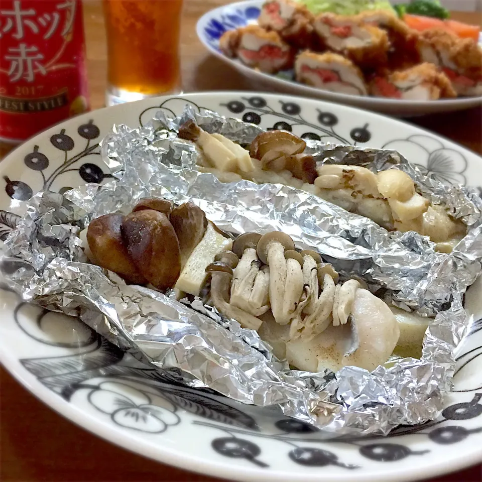 鱈とキノコのバターホイル焼き🍄|ゆかりさん