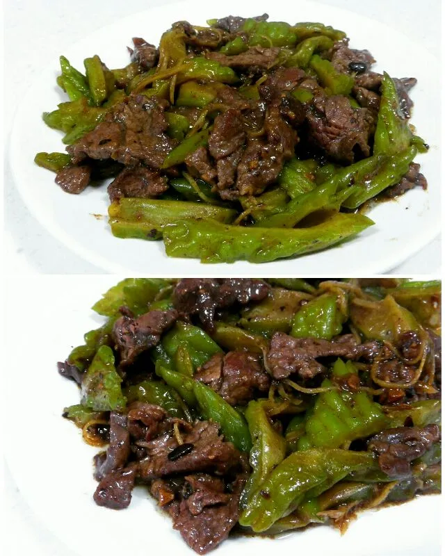 stir-fried beef with bitter gourd|steven z.y.さん