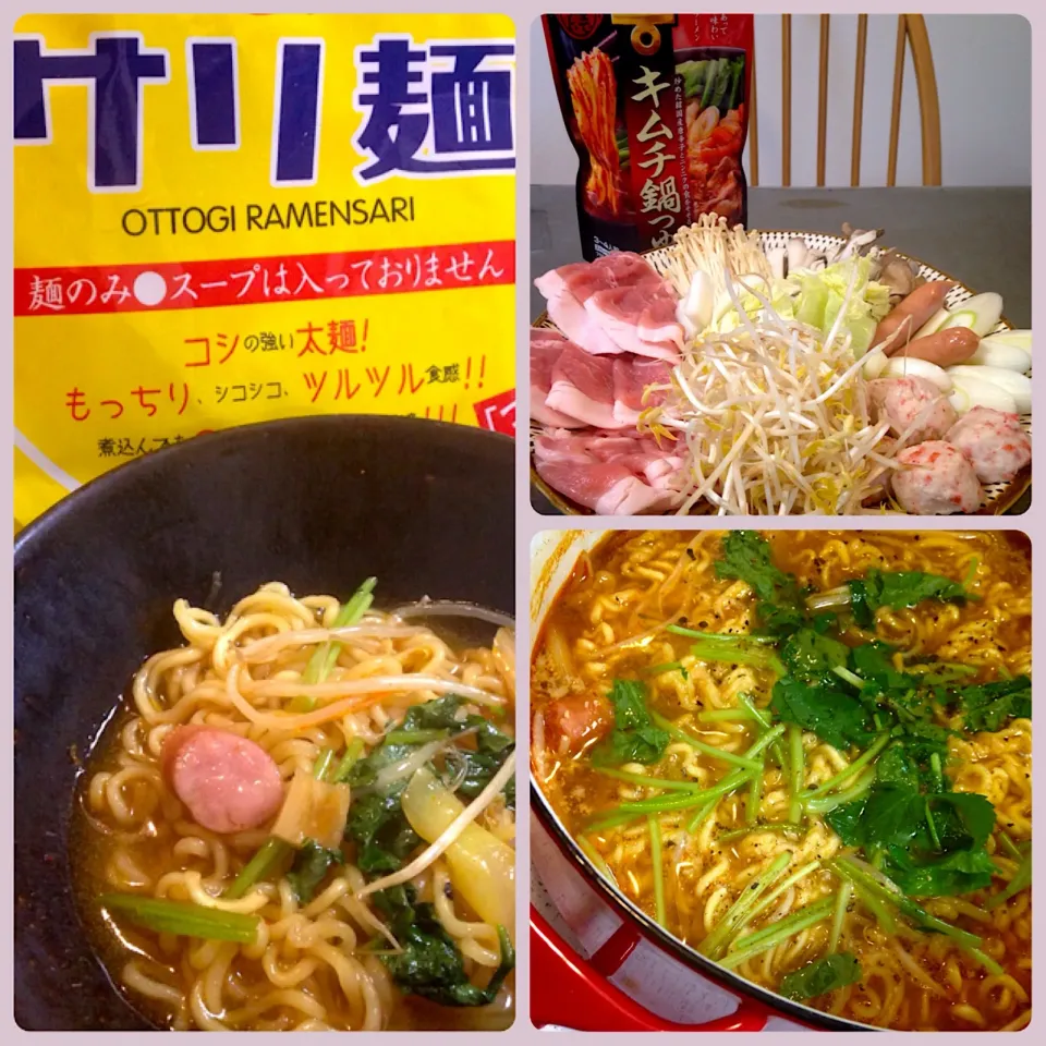 キムチ鍋のシメは王道ラーメン😝✨|nao子さん