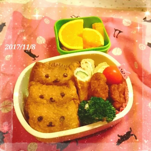 猫いなり弁当|うさかめさん