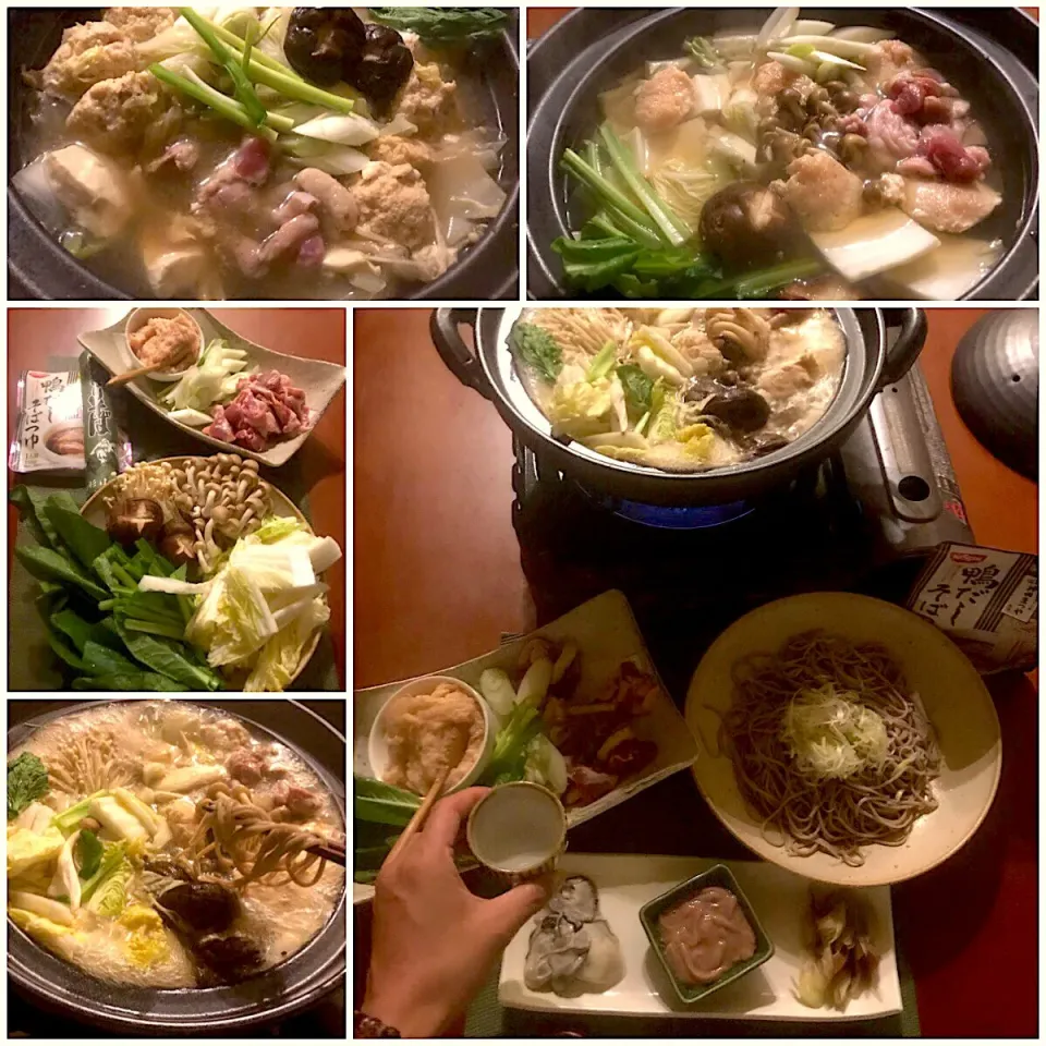 Hot pot w/duck,Chicken balls&vegetables🍲🦆鴨と鶏つくね鍋|🌈Ami🍻さん