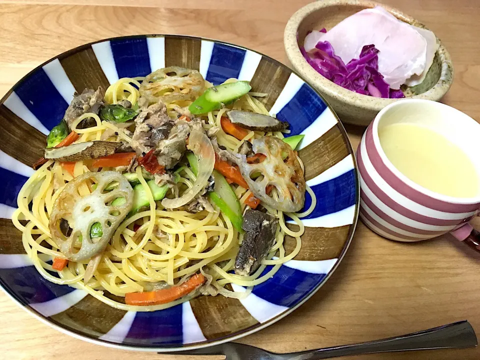 鯖缶の和風パスタ|あおママさん