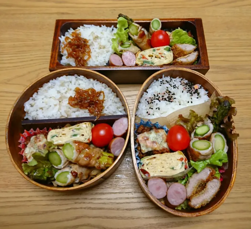 『お弁当３人分 明日から５時起きだ…😵頑張ります』|seri-chanさん