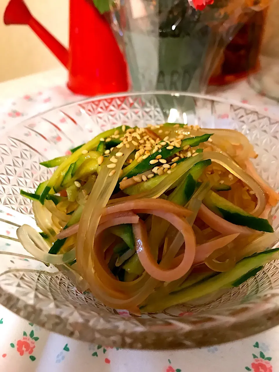 生マロニーで中華サラダ|ちゃーさん