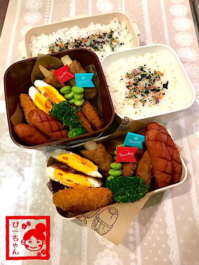 Snapdishの料理写真:姉妹☆高校生弁当😱425日目と103日目|☆ぴ〜ちゃん☆さん