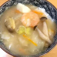 鶏白湯鍋つゆ⇒〆は中華丼！！|Harukaさん