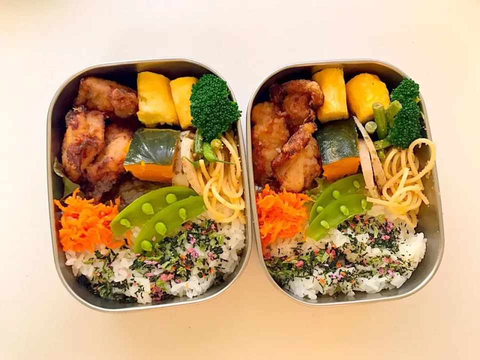 #今日のお弁当 
鳥の唐揚げ弁当|masamiさん