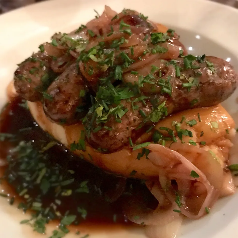 Pork, apple and black pudding sausages  #bangersandmash|Junya Tanakaさん