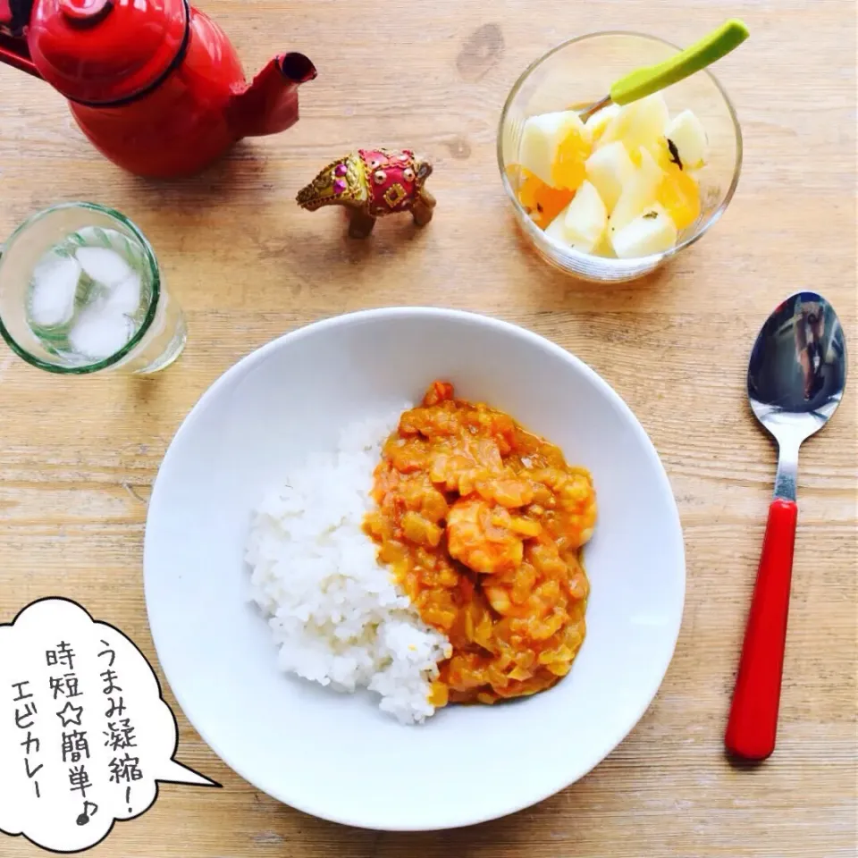 Snapdishの料理写真:だし漬けエビの簡単時短うまみエビカレーと1週間献立仕込みのまとめ＊ - ふじたかなの"いつも美味しい！もの探し"|ふじたかなさん