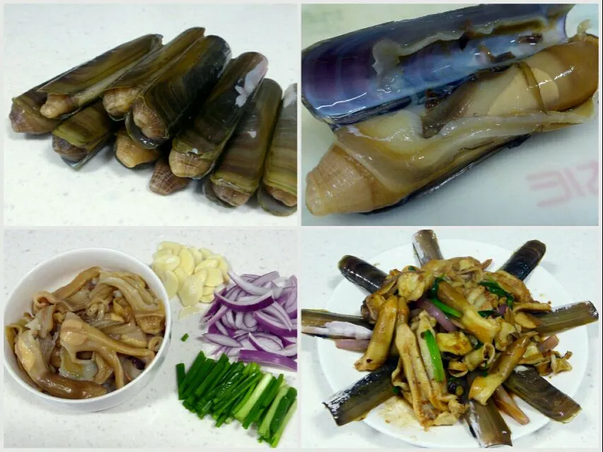 sauté razor clams|steven z.y.さん