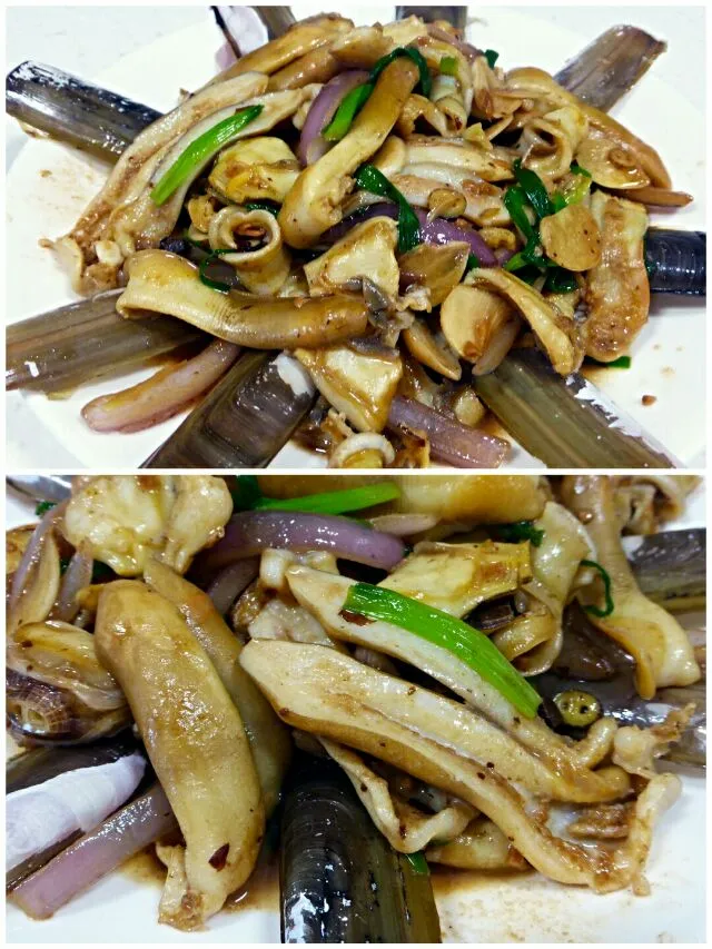 sauté razor clams|steven z.y.さん