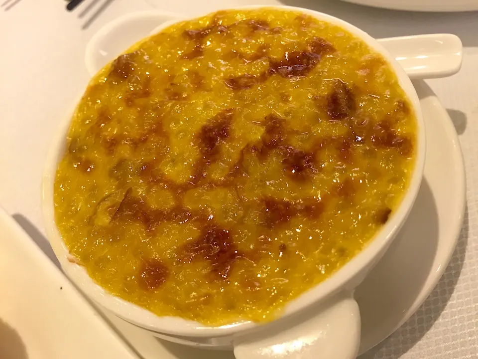 Baked sago pudding with chestnut paste|Sky Blueさん