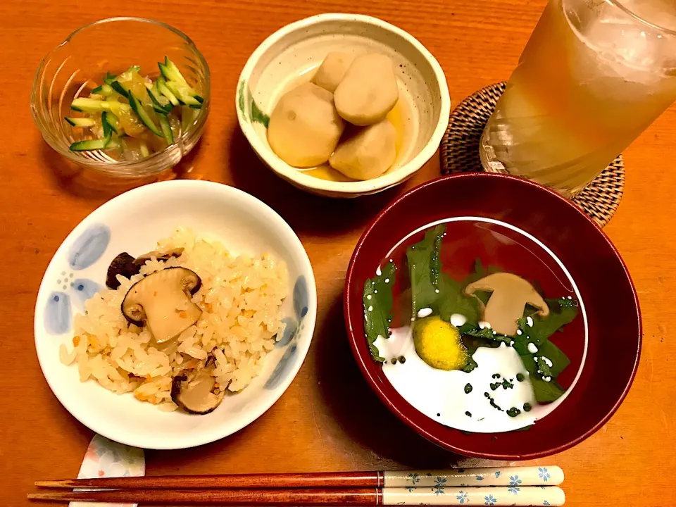 秋の味覚。松茸に里芋。|マイさん