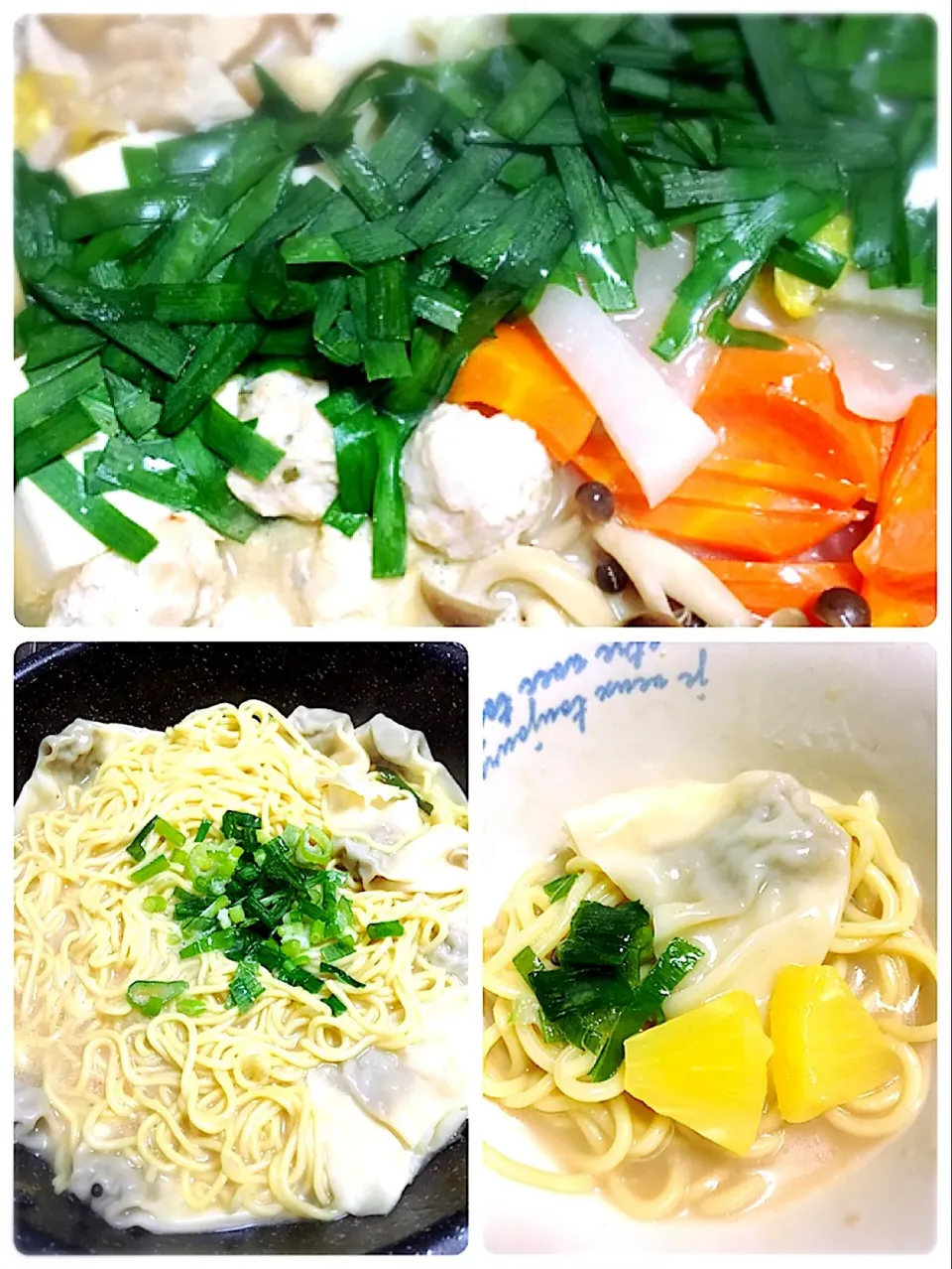 鶏白湯鍋の〆チェンにパインラーメン🍍|綾さん