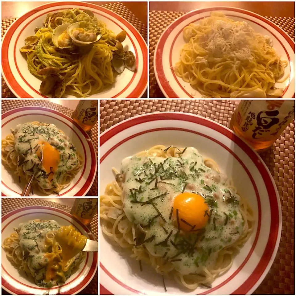 Snapdishの料理写真:Tre tipi di pasta🍝3種類のパスタ|🌈Ami🍻さん