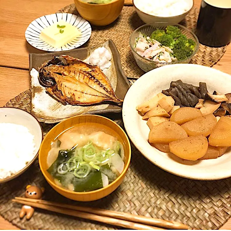 Snapdishの料理写真:#大根の煮物 #魚 #味噌汁|ゆみさん