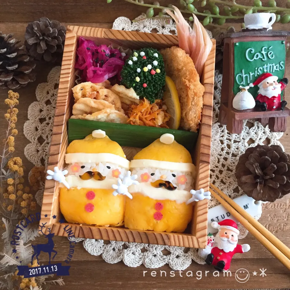 Snapdishの料理写真:yellowサンタさん弁当🎄✨

ちょっと早いけど クリスマス弁当です(๑˃͈꒵˂͈๑)|renren676さん