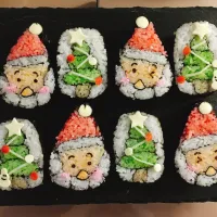 Snapdishの料理写真:クリスマス飾り巻き寿司|Chocokumaさん