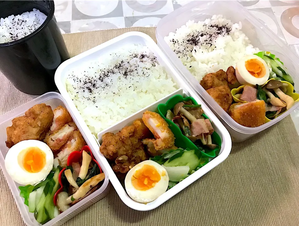 唐揚げとほうれん草キノコベーコンソテーのお弁当

#ほうれん草キノコベーコン|mettiさん